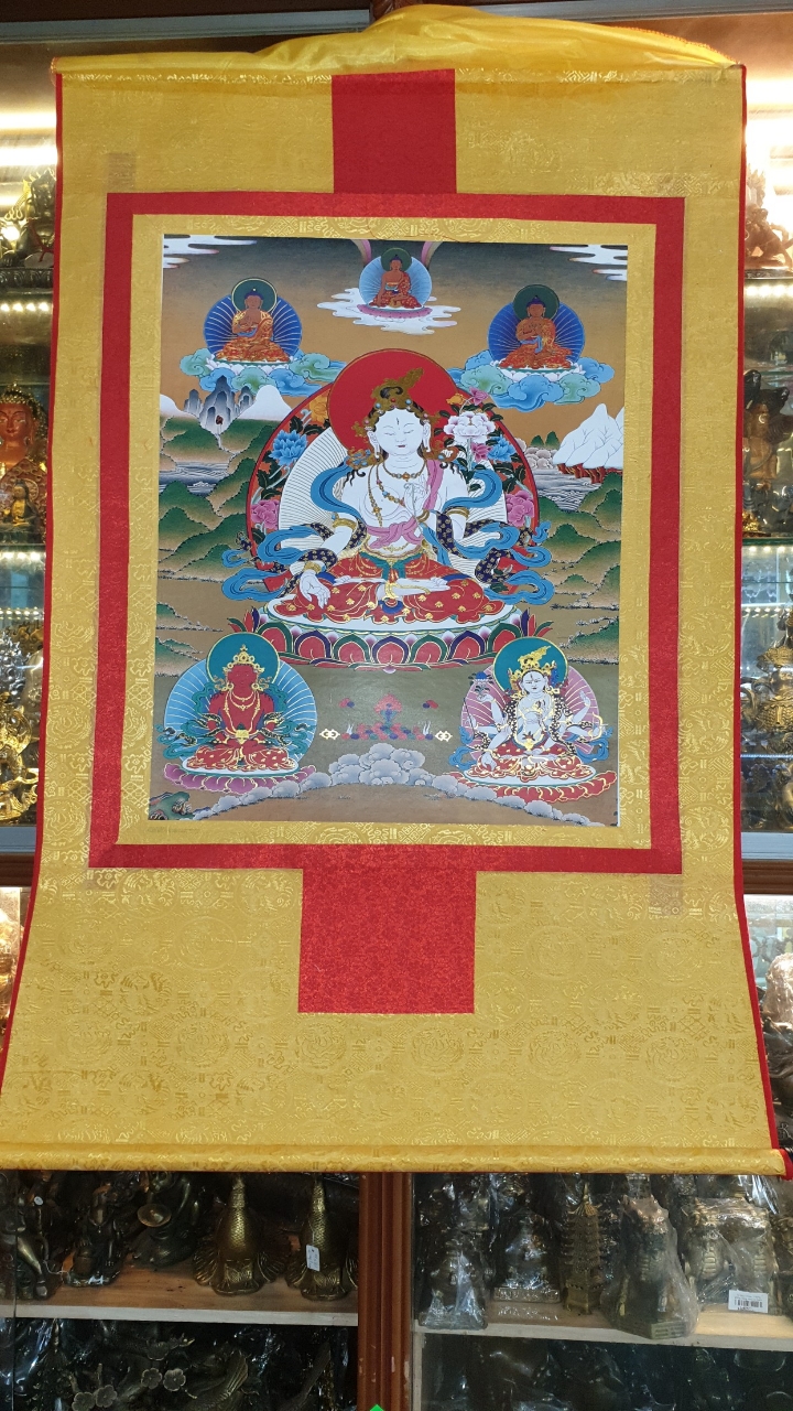 Tranh Thangka Tara Bạch Độ Mẫu_120x80cm